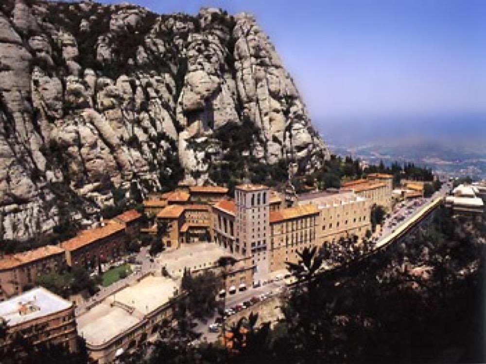 Vista abadía de Montserrat